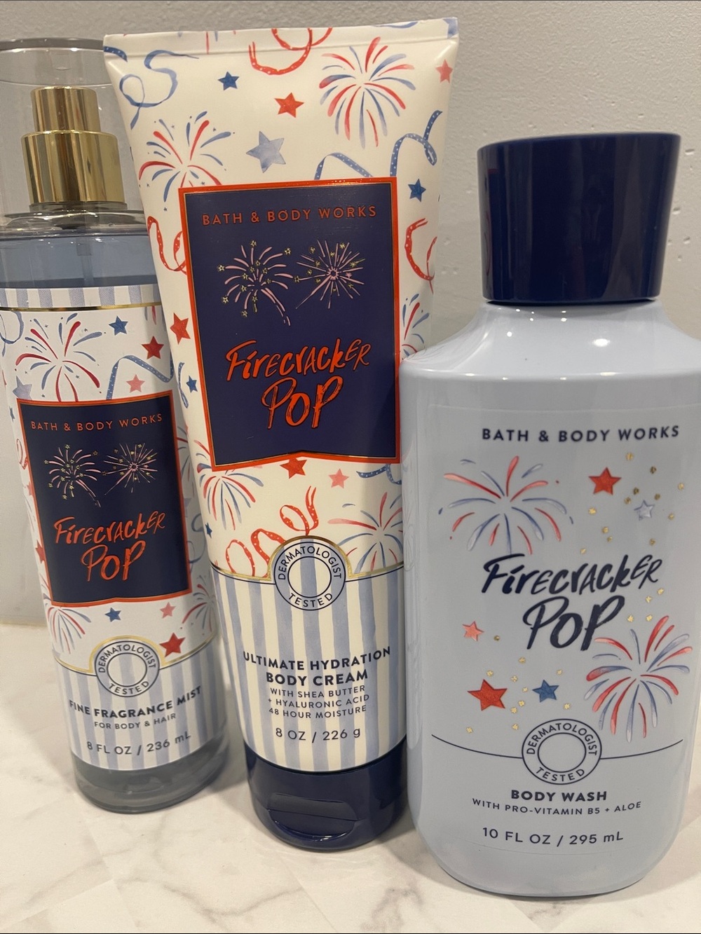 Bath & Body Works Firecracker Pop Set - Blue, White, Red - Picture 2 of 3